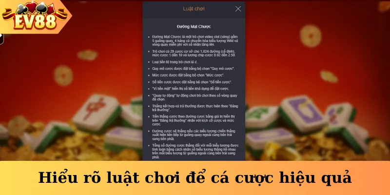 Hiểu rõ luật chơi để cá cược hiệu quả